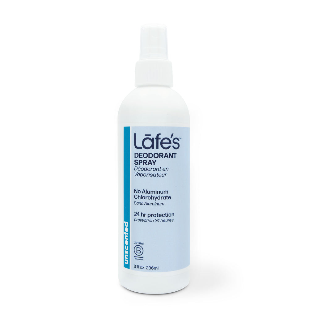 Lafe's Mineral Salt (Rock Salt) Aluminum Free Deodorant Spray Unscented (Fragrance Free) - 8 oz.