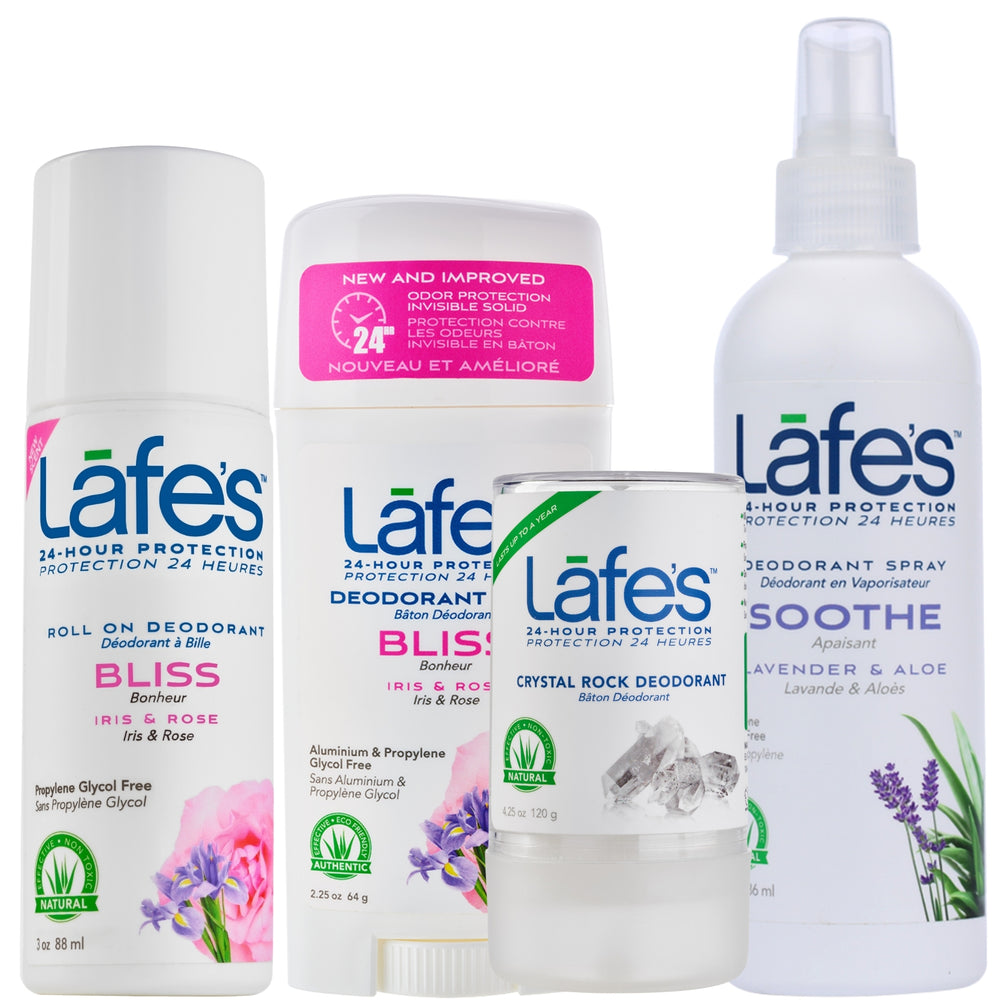 Lafe's Aluminum Free Deodorant Sampler 4 Pack - For Women