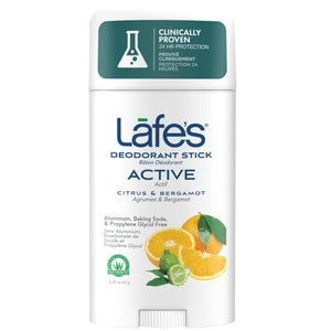 Lafe's Deodorant Stick - Active (Citrus + Bergamot)