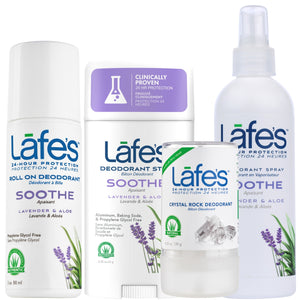 Lafe's Lavender & Mineral Salt Aluminum Free Deodorant Sampler 4 Pack