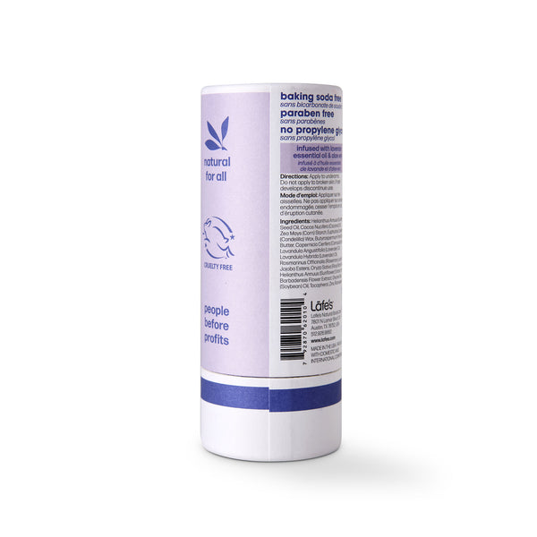 Aluminum Free Stick Deodorant in PAPER BARRELfor Men & Women (Lave Lafe's Natural BodyCare