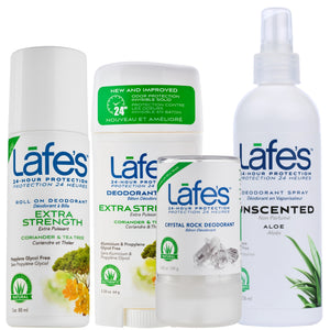 Lafe's Aluminum Free Deodorant Sampler 4 Pack - For Fitness Lovers