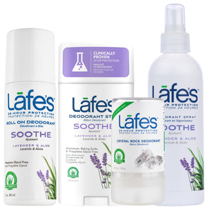 Lafe's Lavender & Mineral Salt Aluminum Free Deodorant Sampler 4 Pack