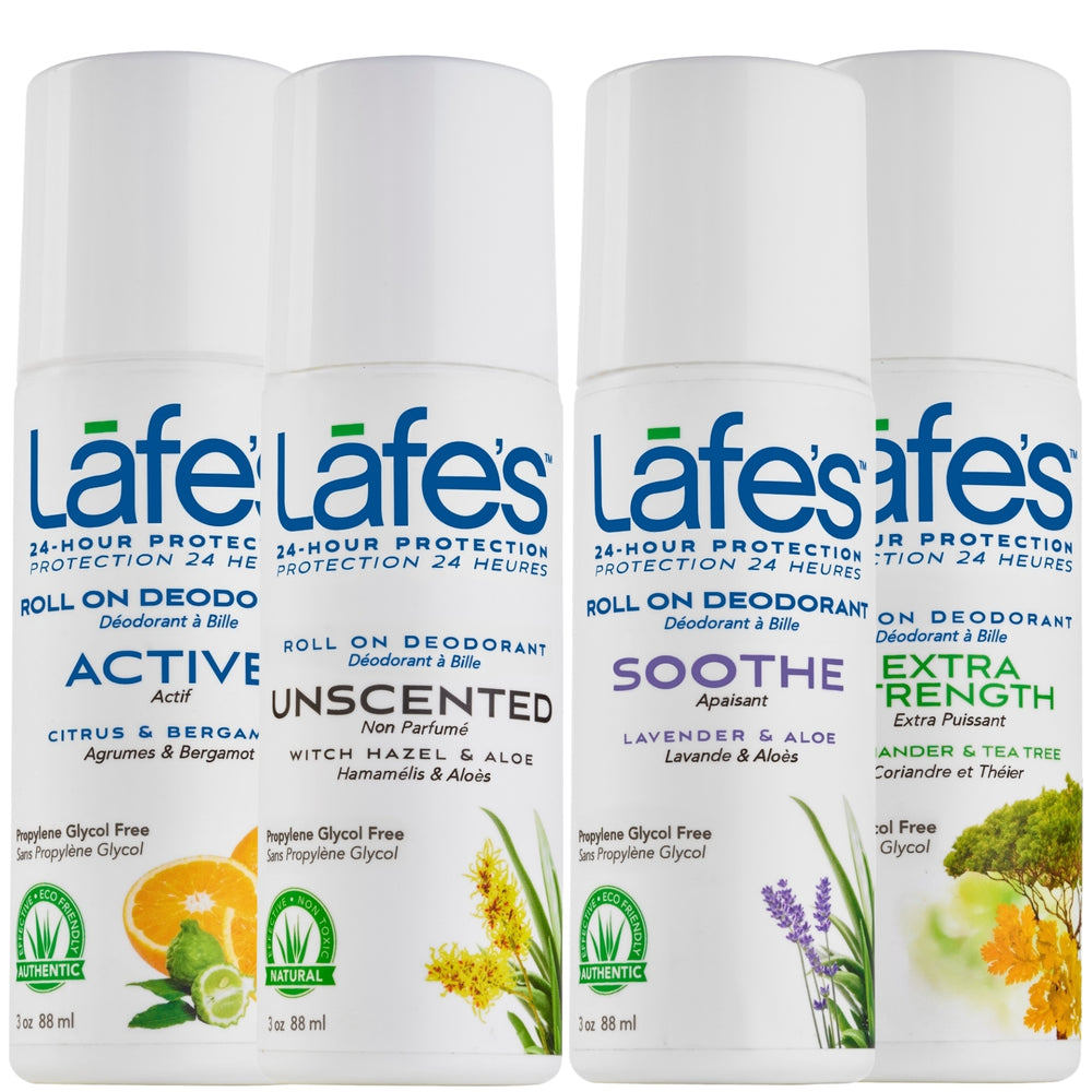 Lafe’s Roll On Deodorant Variety 4 Pack