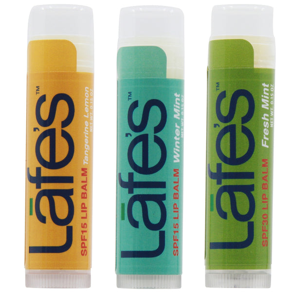 Lafe's SPF Moisturizing Lip Balms Variety 3 Pack