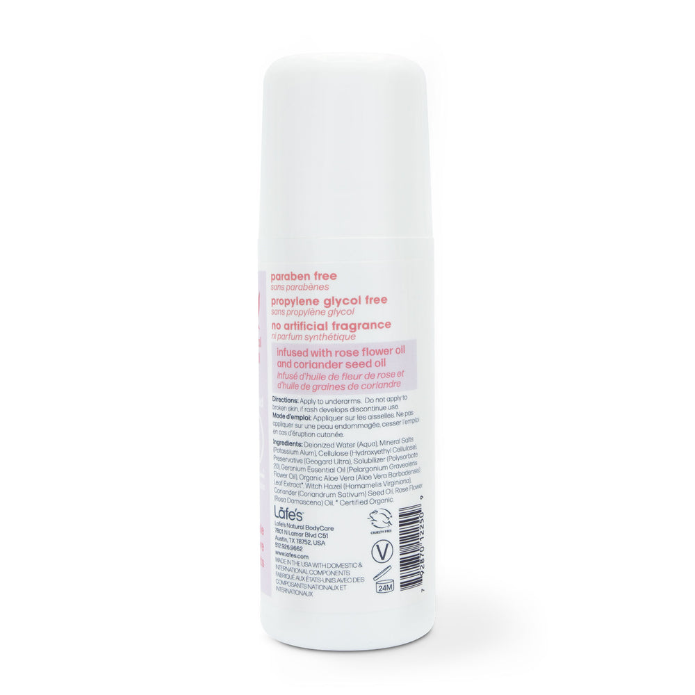 
            
                Load image into Gallery viewer, Lafe&amp;#39;s Mineral Salt Aluminum Free Deodorant Roll On - (Rose + Coriander)
            
        