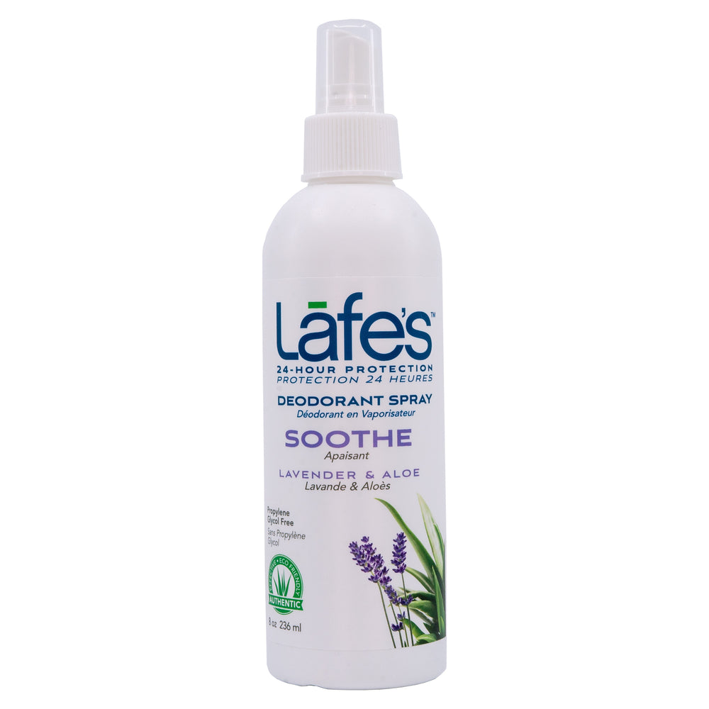 Lafe's Soothe Lavender Mineral Salt Aluminum Free Deodorant Spray - 4 oz. 3 pack