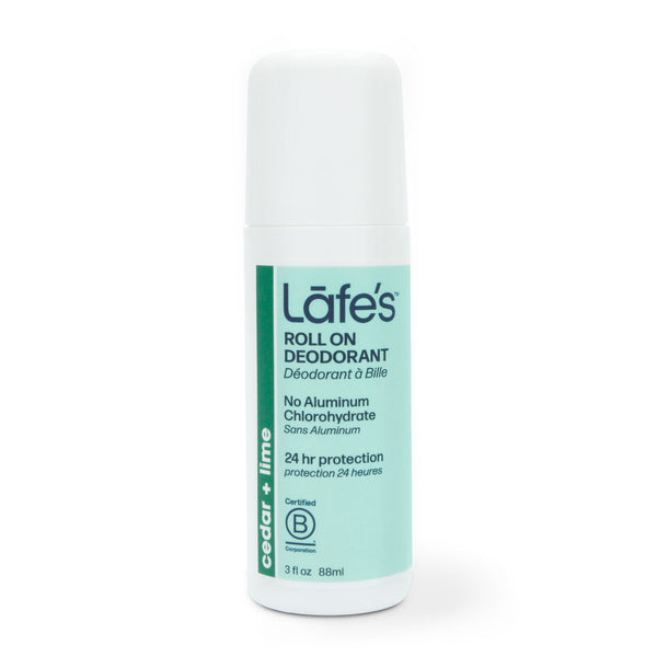 Lafe's Deodorant Roll On - Cedar + Lime (Fresh)