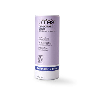 
            
                Load image into Gallery viewer, FRONT of Lafe&amp;#39;s Paper Barrel Deodorant Stick Lavender &amp;amp; Aloe
            
        